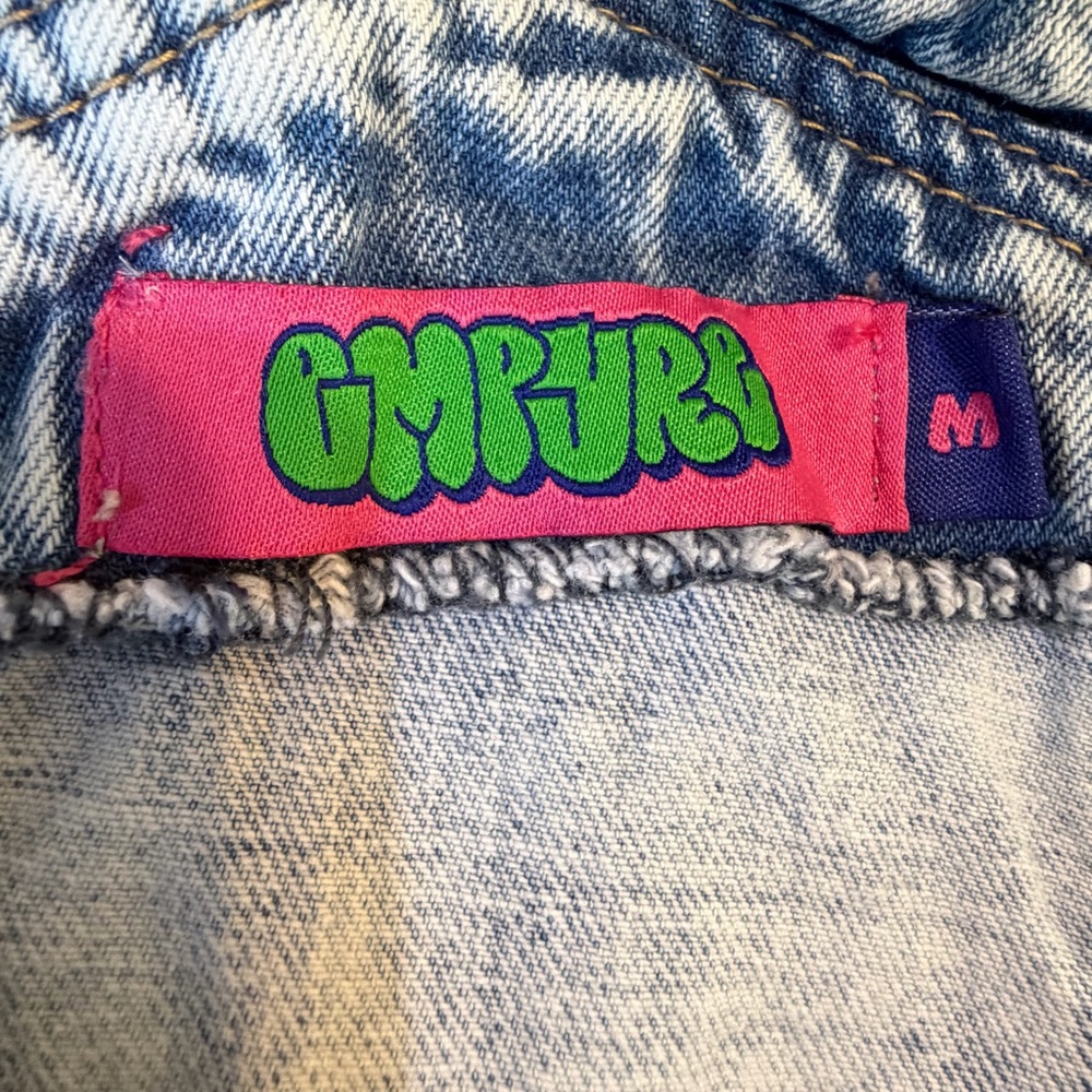 Empyre Acid Wash Denim Overalls Medium Y2K 90s Carpenter Streetwear - Picture 6 of 9